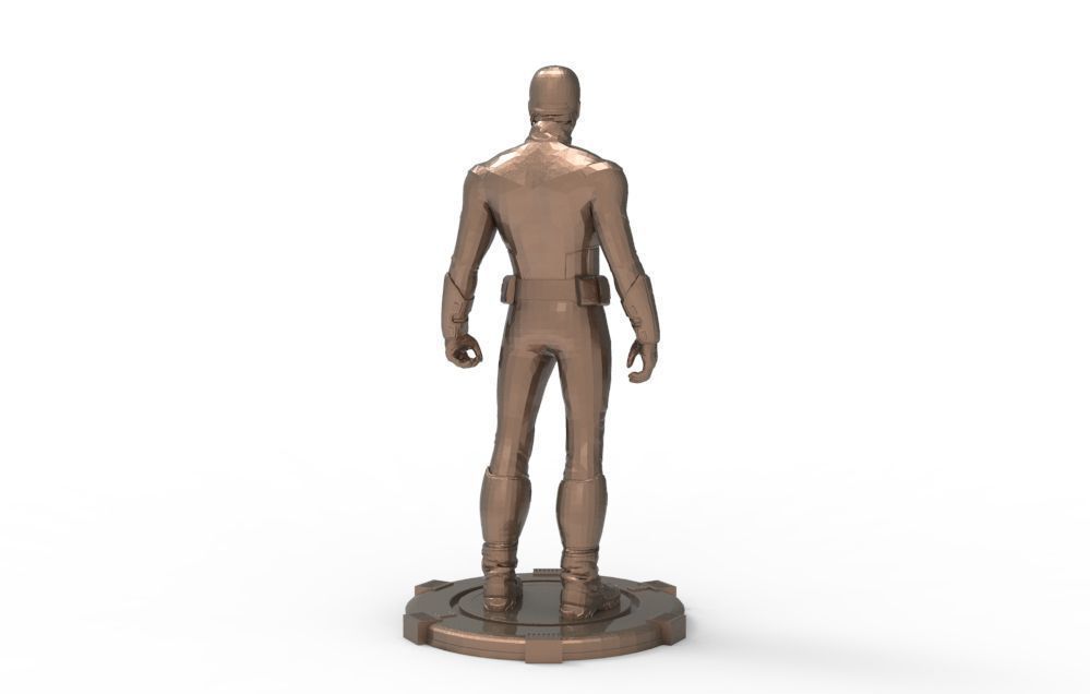 Captain America Stand pose 3D print model_4