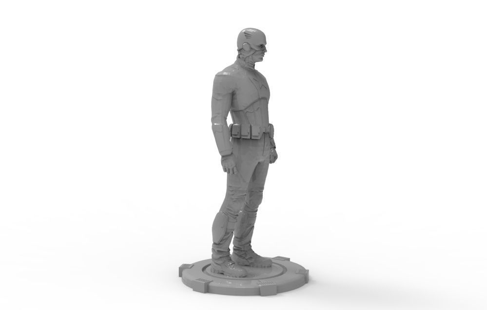 Captain America Stand pose 3D print model_25