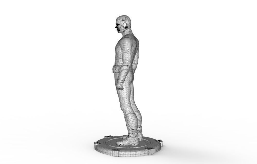 Captain America Stand pose 3D print model_50