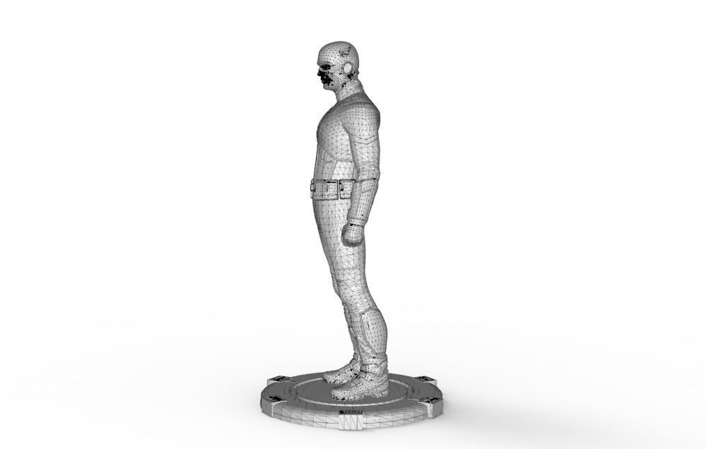 Captain America Stand pose 3D print model_49
