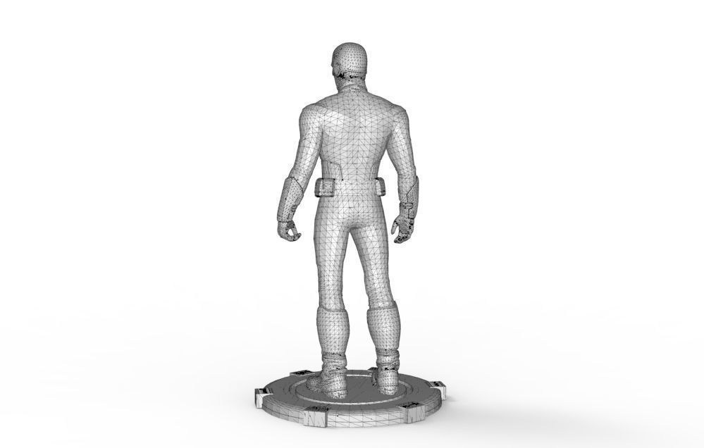 Captain America Stand pose 3D print model_53