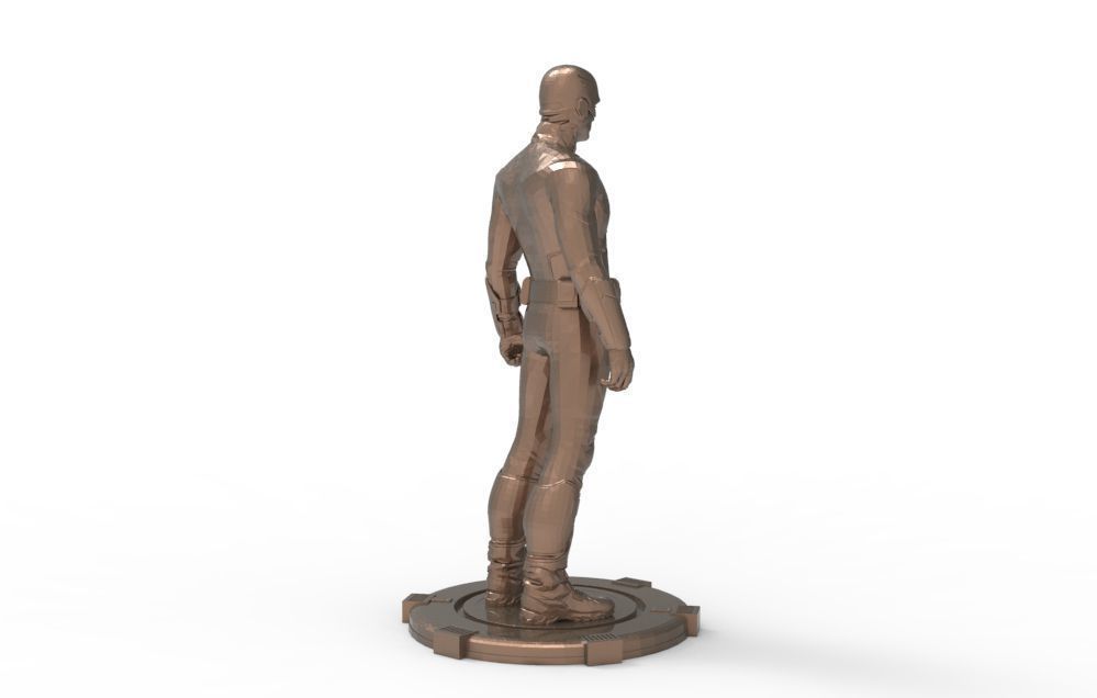 Captain America Stand pose 3D print model_6