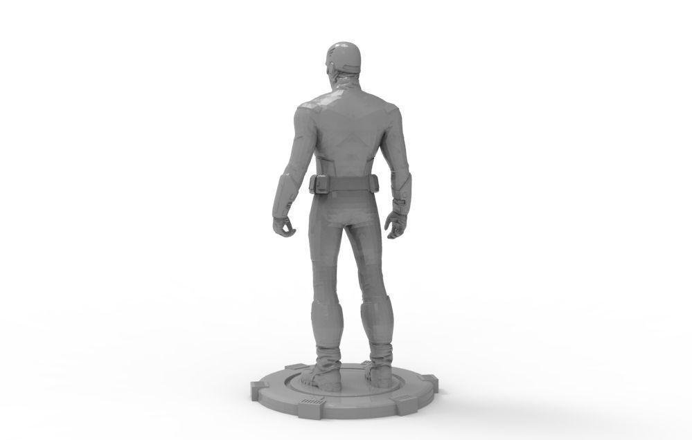 Captain America Stand pose 3D print model_35
