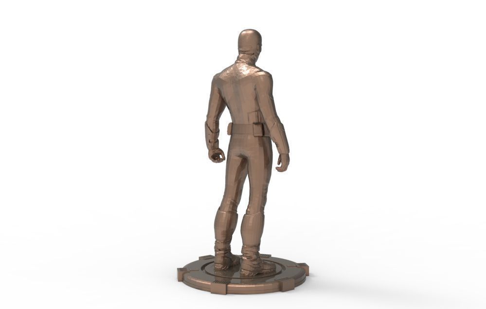 Captain America Stand pose 3D print model_5