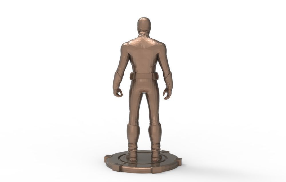 Captain America Stand pose 3D print model_3