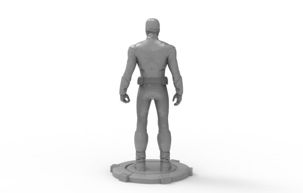 Captain America Stand pose 3D print model_19