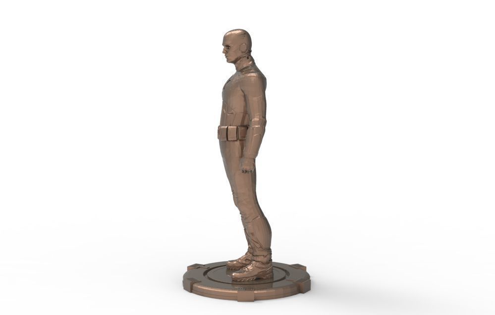 Captain America Stand pose 3D print model_13