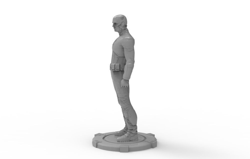 Captain America Stand pose 3D print model_31