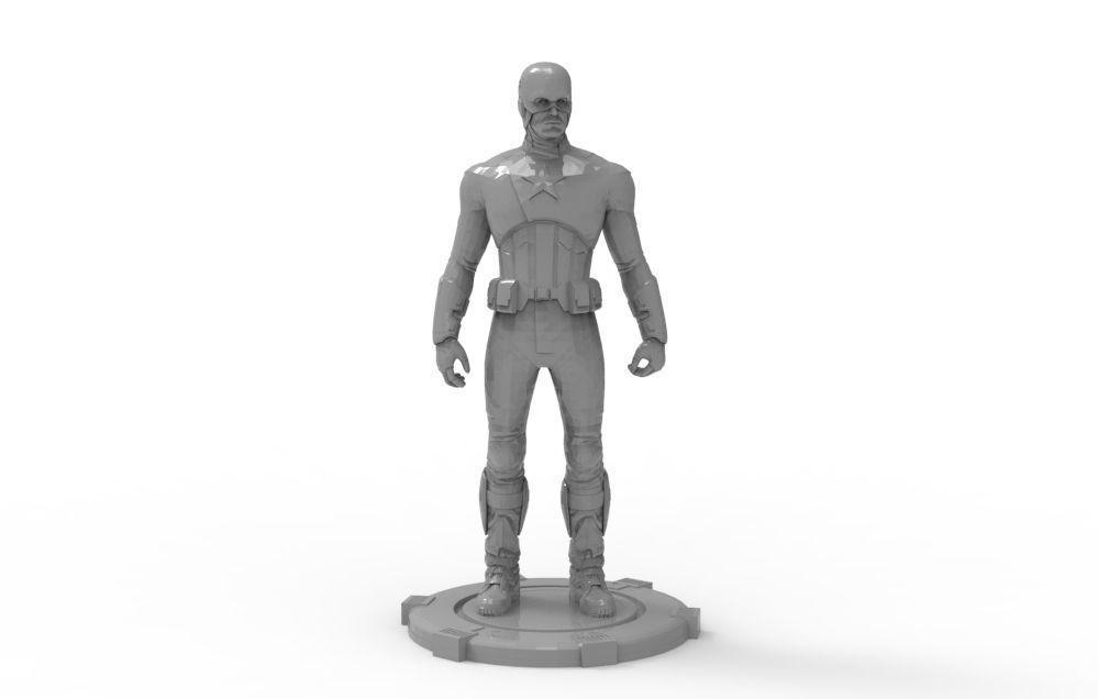 Captain America Stand pose 3D print model_18