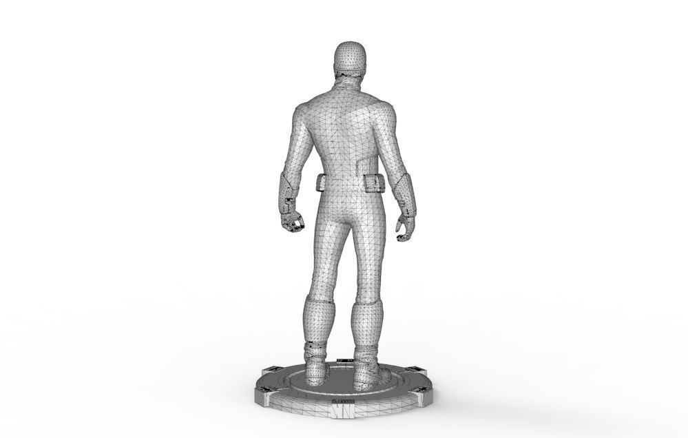 Captain America Stand pose 3D print model_38