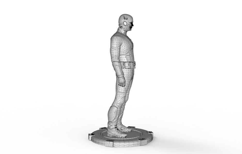 Captain America Stand pose 3D print model_42