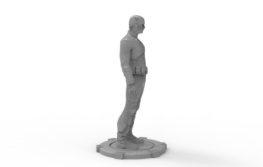 Captain America Stand pose 3D print model_24
