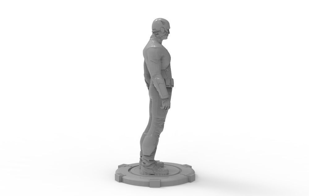 Captain America Stand pose 3D print model_23