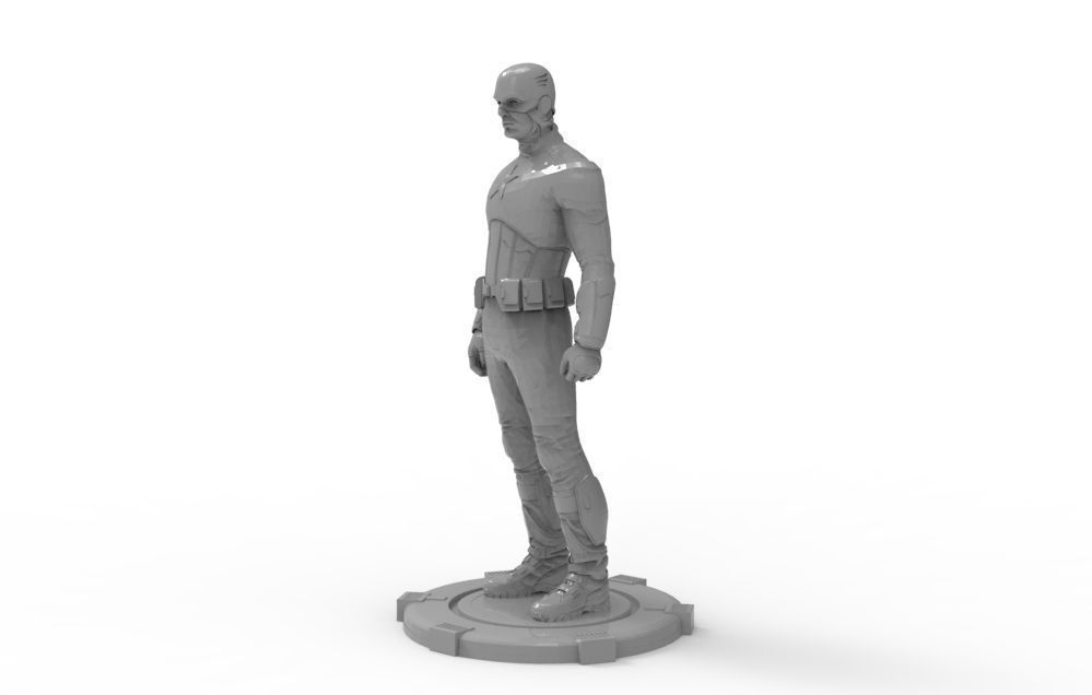 Captain America Stand pose 3D print model_30