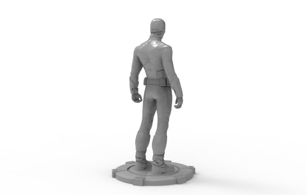 Captain America Stand pose 3D print model_21