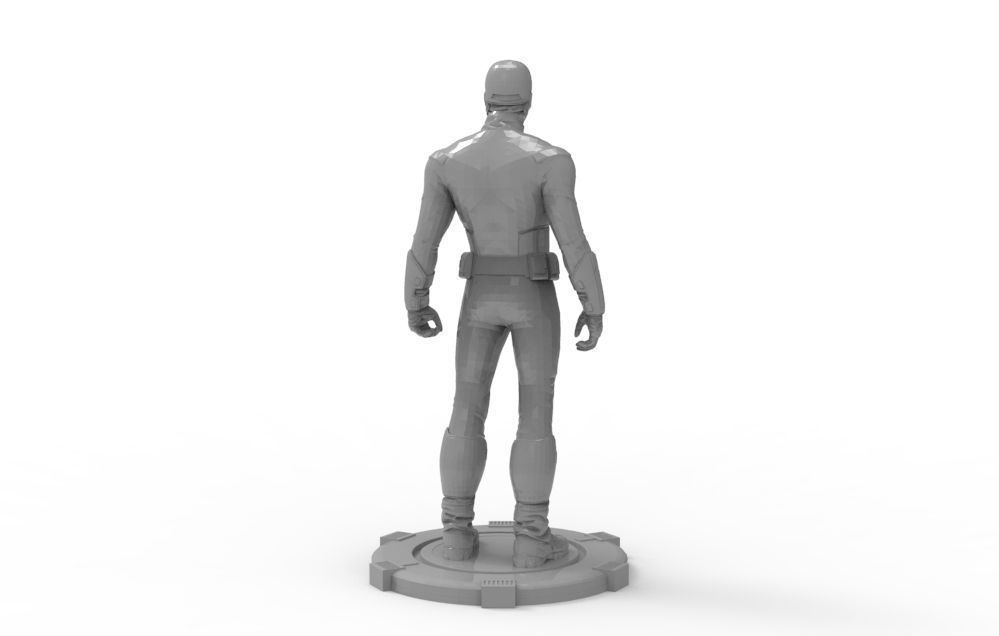 Captain America Stand pose 3D print model_20