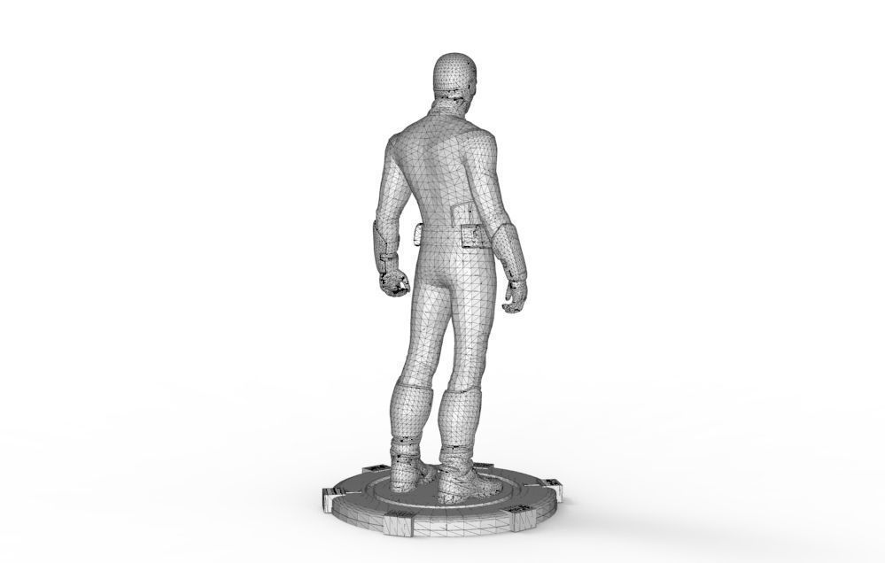 Captain America Stand pose 3D print model_39