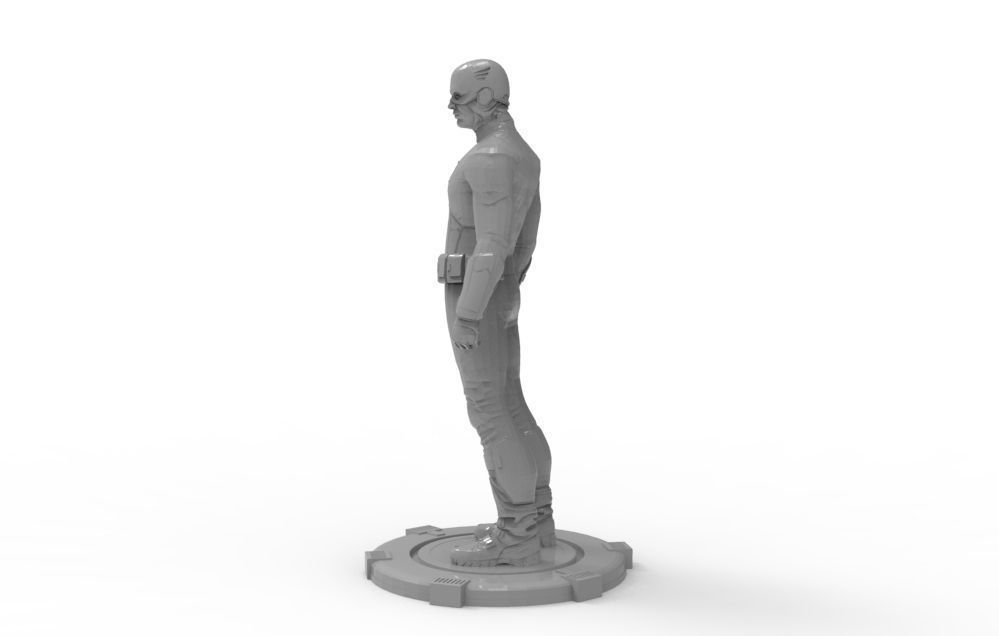 Captain America Stand pose 3D print model_32