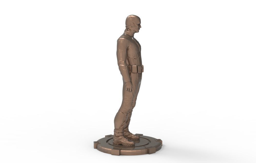 Captain America Stand pose 3D print model_8