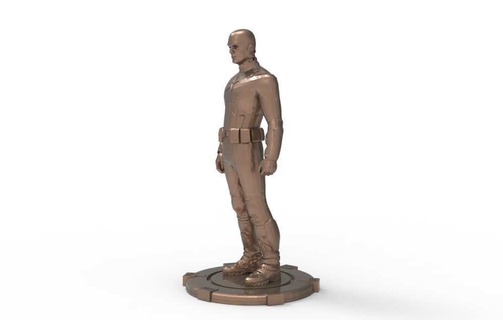 Captain America Stand pose 3D print model_12