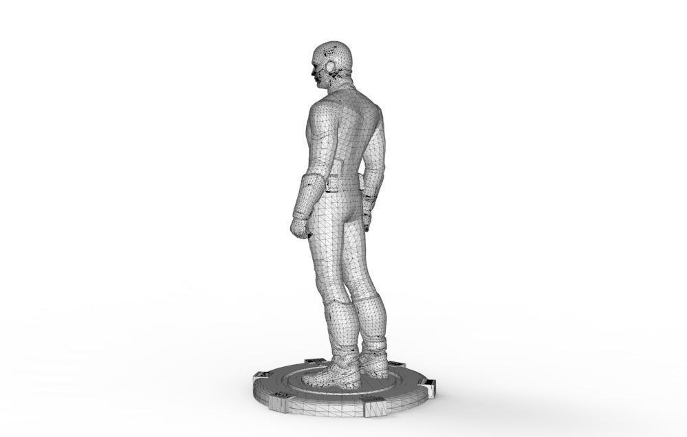 Captain America Stand pose 3D print model_51