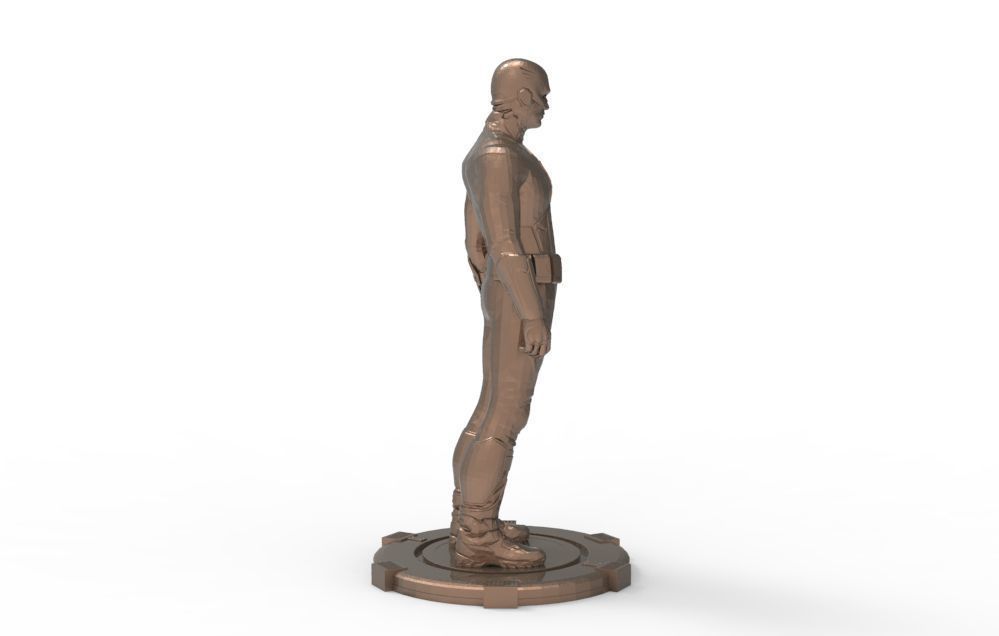 Captain America Stand pose 3D print model_7