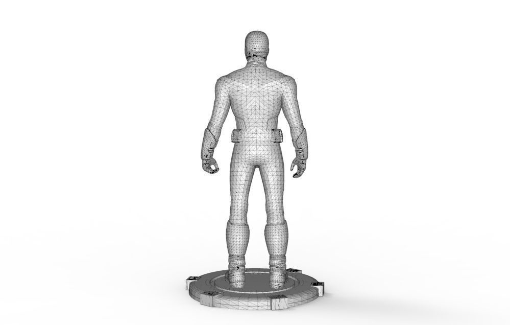 Captain America Stand pose 3D print model_37
