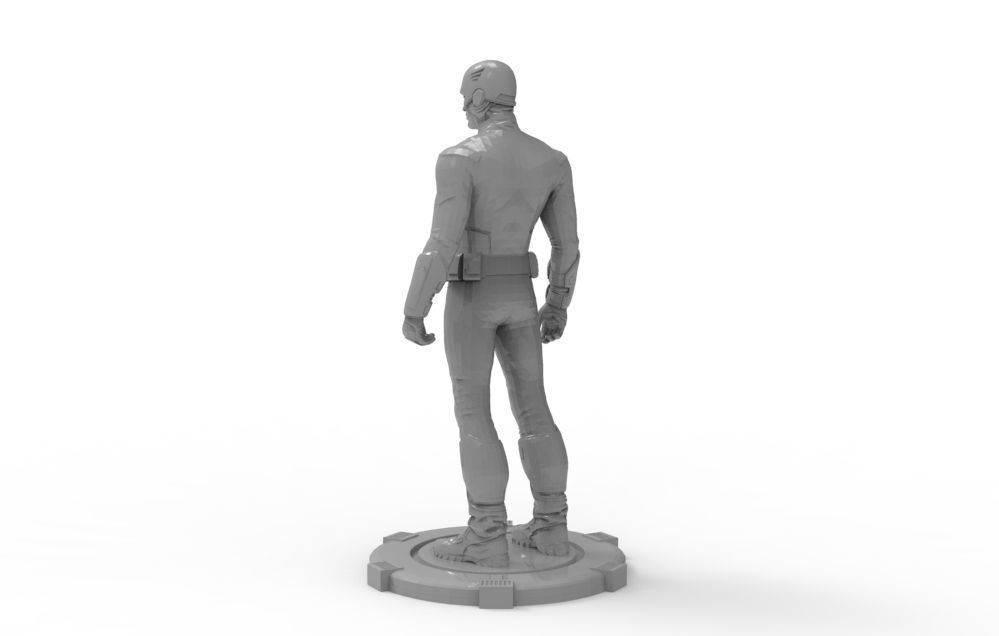 Captain America Stand pose 3D print model_34