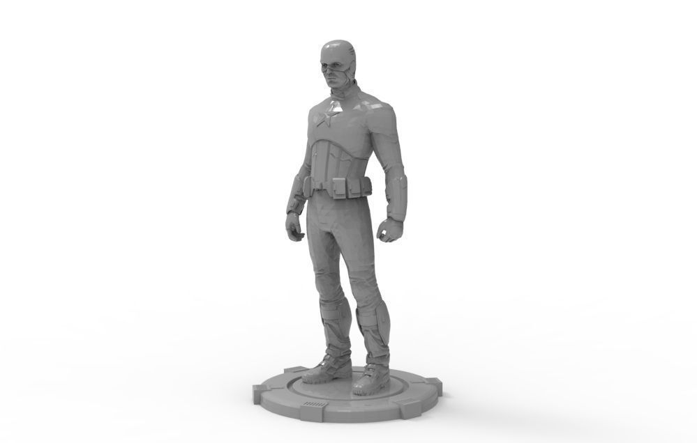 Captain America Stand pose 3D print model_29
