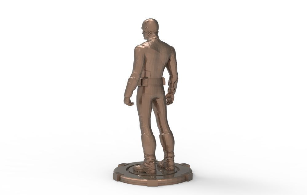 Captain America Stand pose 3D print model_16