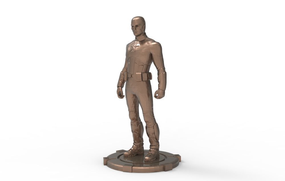Captain America Stand pose 3D print model_11