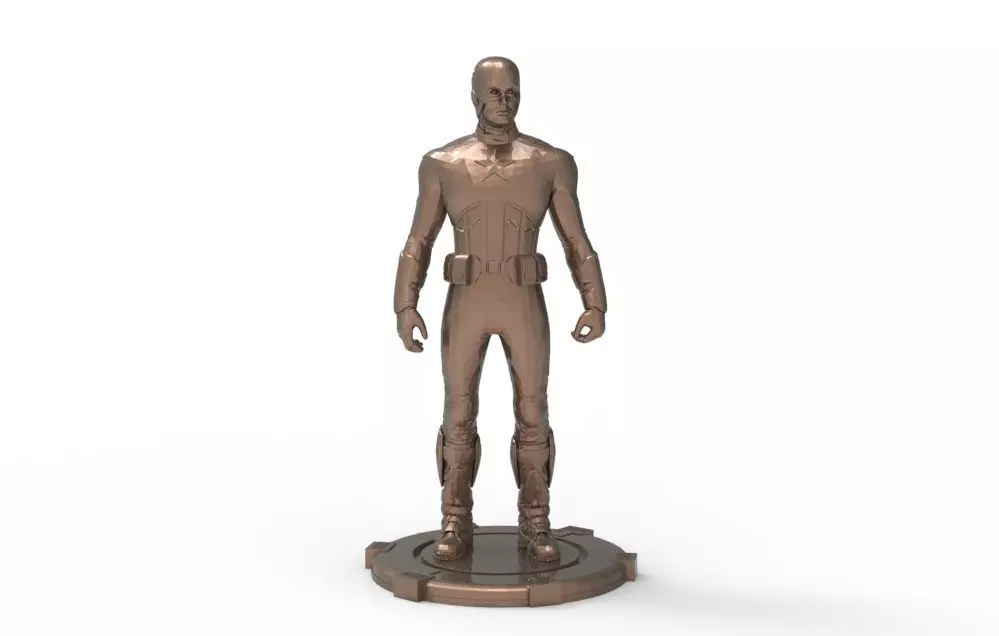 Captain America Stand pose 3D print model_0