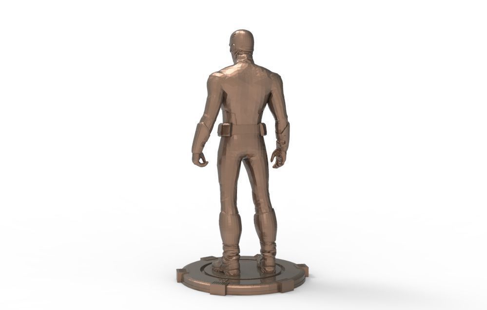 Captain America Stand pose 3D print model_17