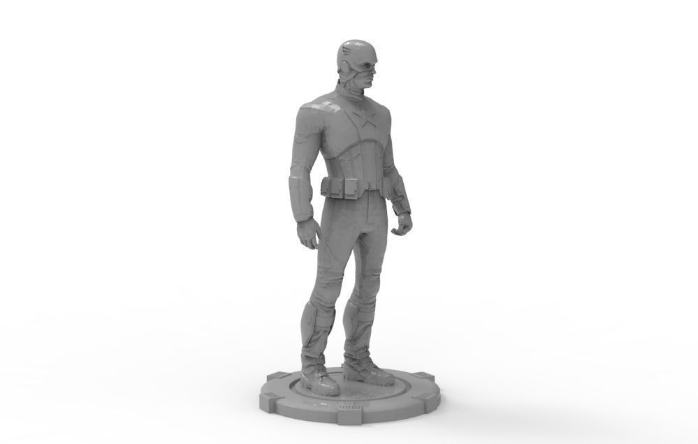 Captain America Stand pose 3D print model_26