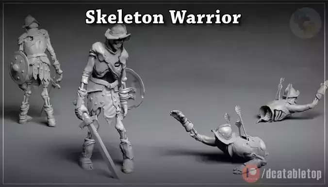 Skeleton Knight - DnD Monster - 2 Poses 3D print model