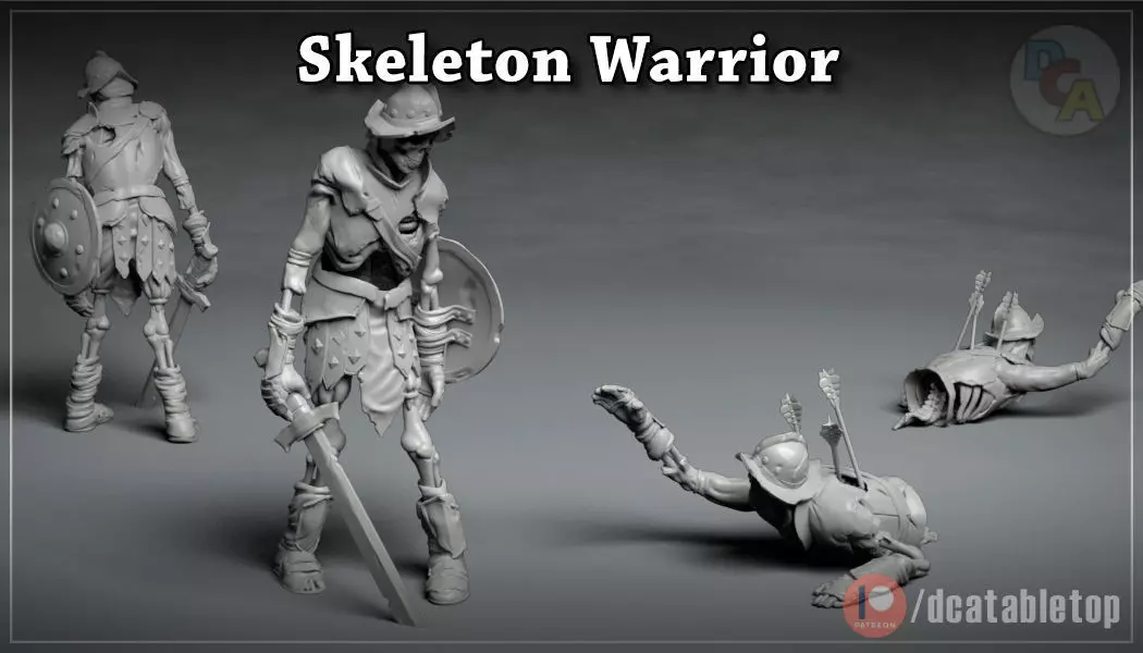 Skeleton Knight - DnD Monster - 2 Poses 3D print model_0
