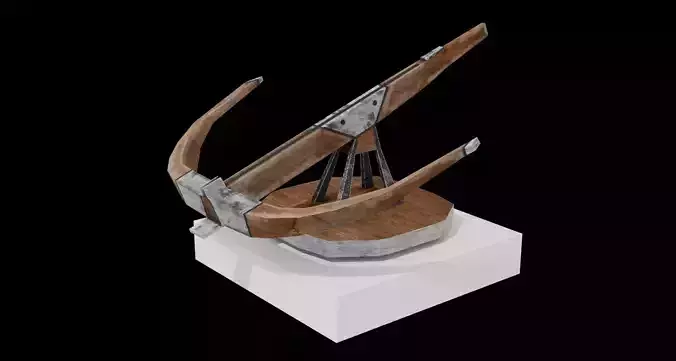 Crossbow wooden sculpture