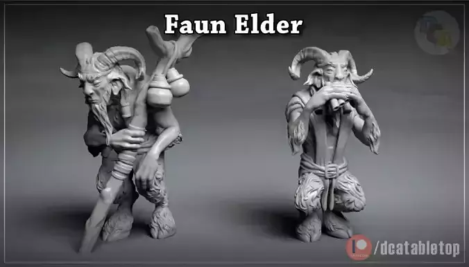 Faun Elder - DnD Character - 2 Poses 3D print model