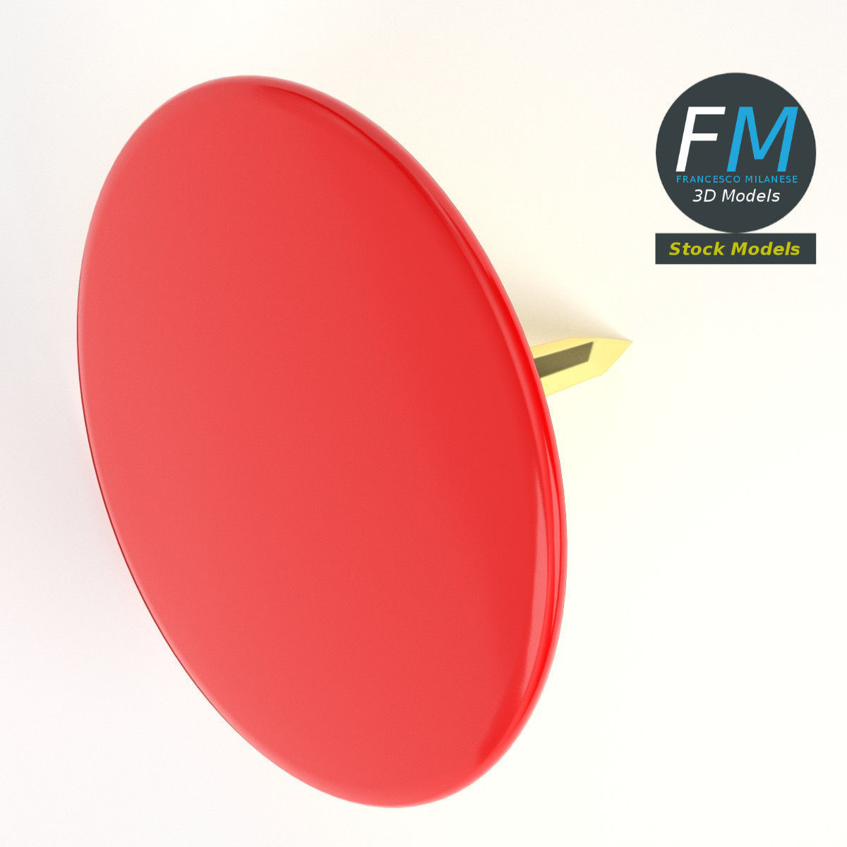 Round push pin 3D model_6