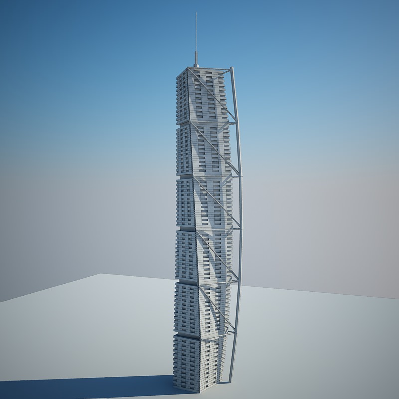 Low Poly Building 3D model_3