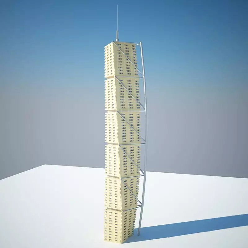 Low Poly Building 3D model_0