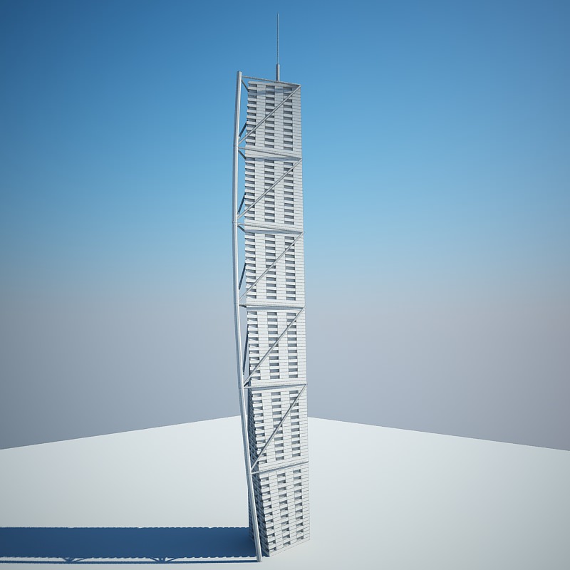 Low Poly Building 3D model_2