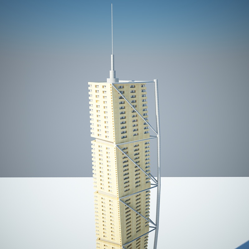 Low Poly Building 3D model_5