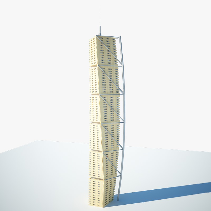 Low Poly Building 3D model_4