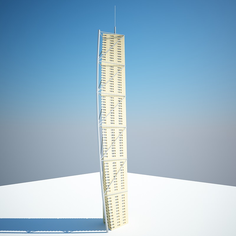 Low Poly Building 3D model_1