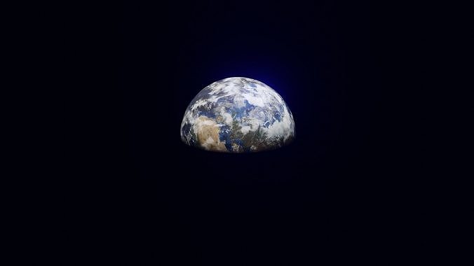 Earth Planet Blender Scene Low-poly 3D model