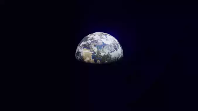 Earth Planet Blender Scene Low-poly 3D model