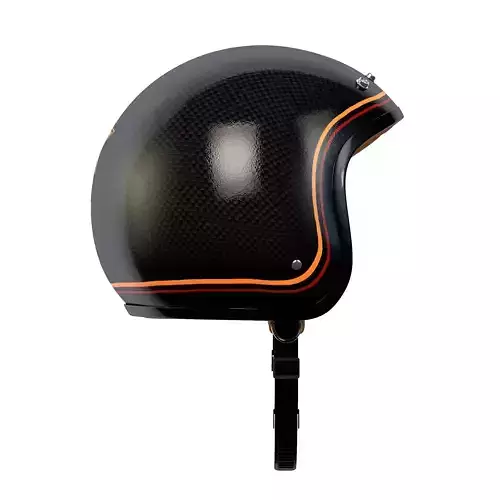 Helmet carbon fibre motorcycle orange
