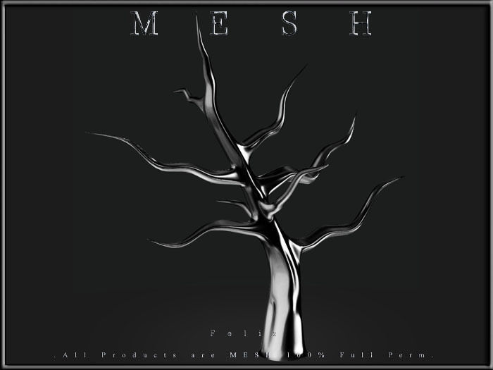 TREES mesh tree Low-poly 3D model_2