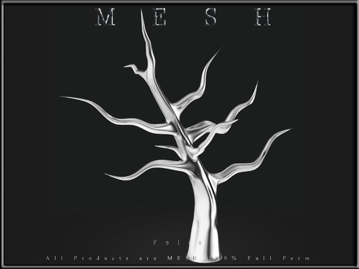 TREES mesh tree Low-poly 3D model_4